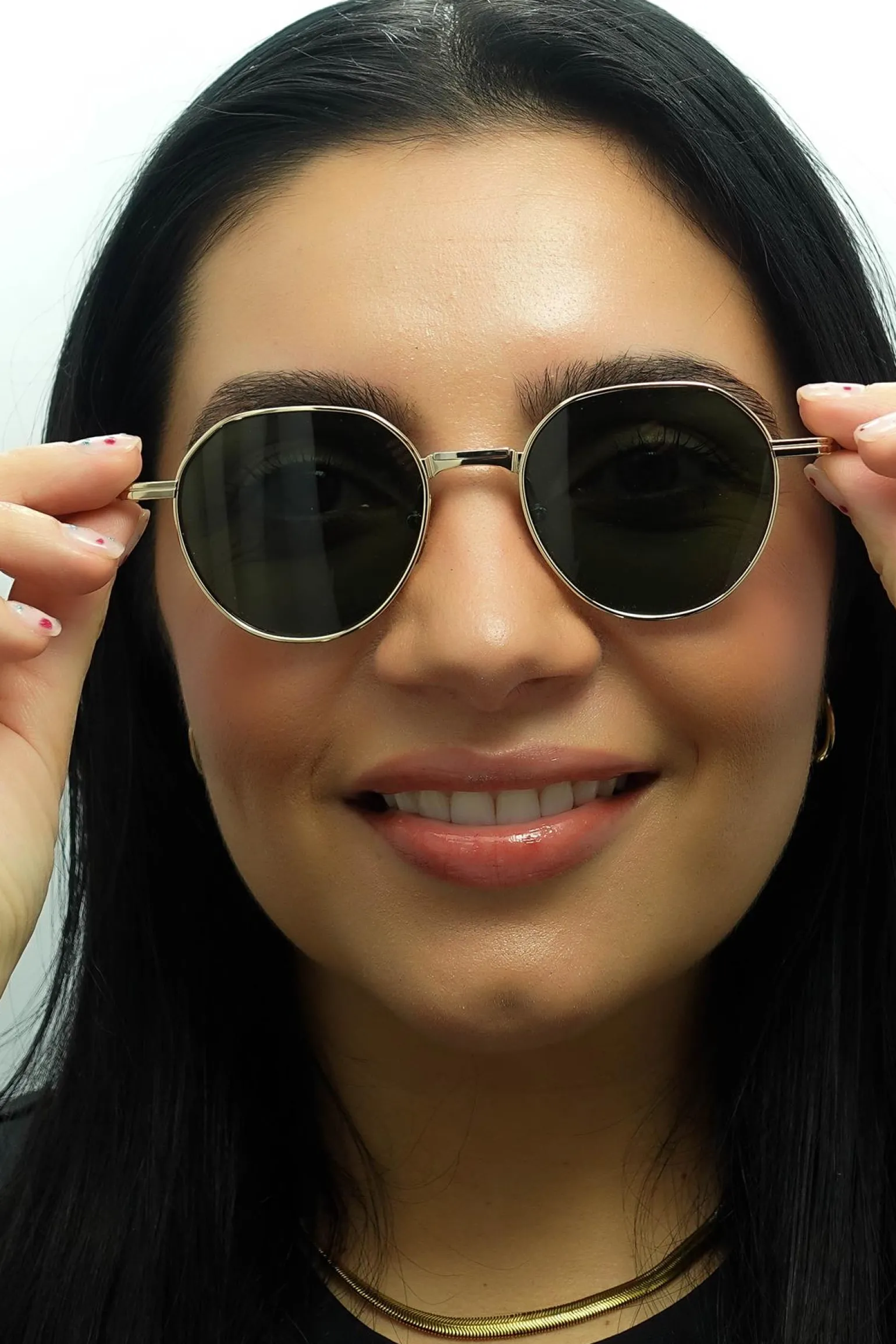 Dita Sunglasses Vers One DTS150-A-01 White Gold Silver G-15 Green