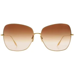 Dita Sunglasses Zazoe DTS145-A-01 Yellow Gold Dark Brown to Clear Grad