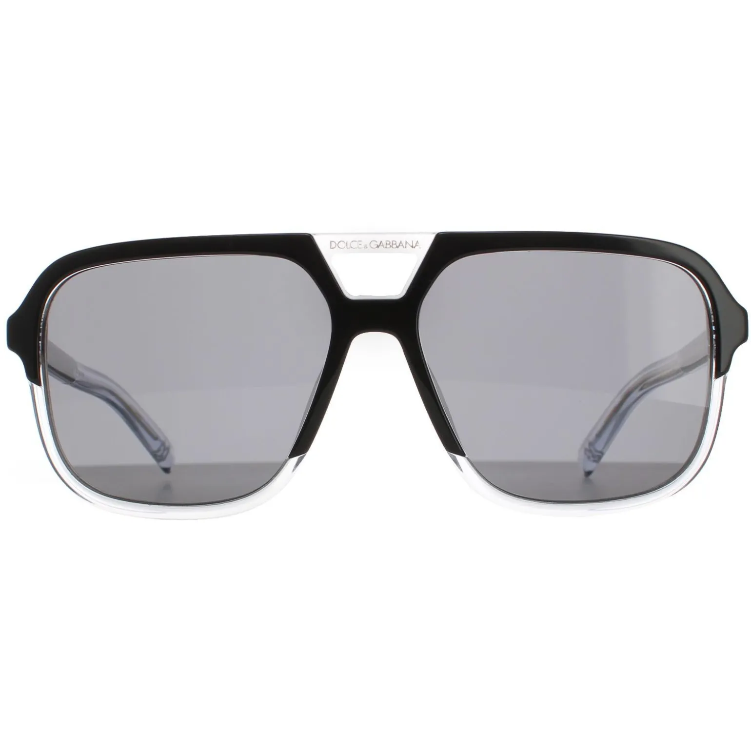 Dolce & Gabbana Sunglasses DG4354 501/81 Top Black on Crystal Dark Gre