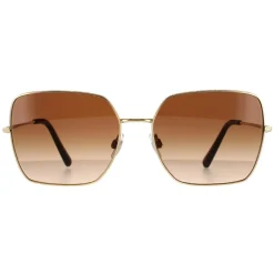 Dolce & Gabbana Sunglasses DG2242 02/13 Gold Dark Brown Gradient