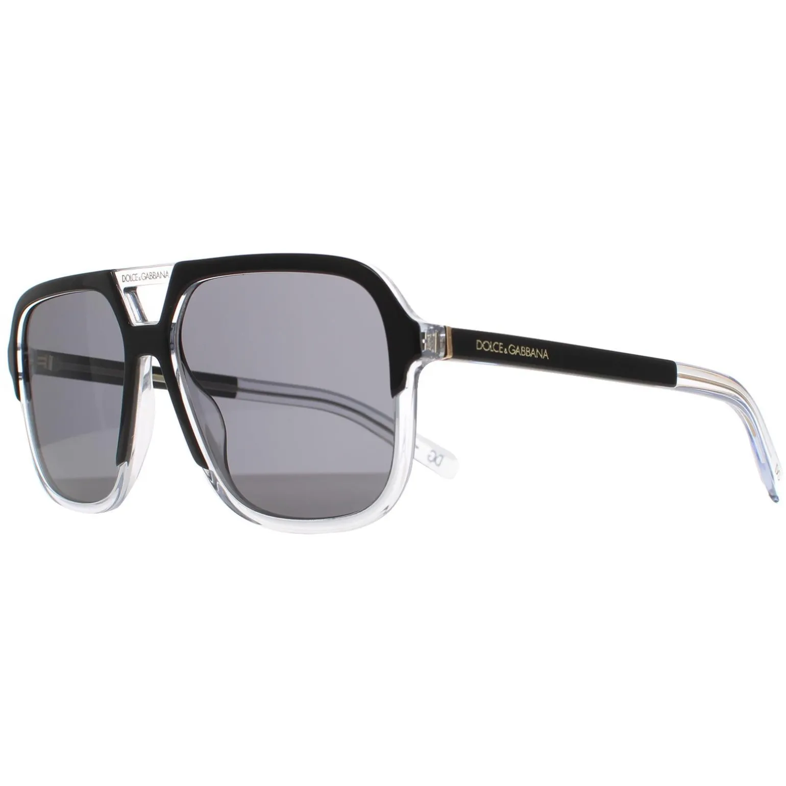 Dolce & Gabbana Sunglasses DG4354 501/81 Top Black on Crystal Dark Gre