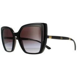 Dolce & Gabbana Sunglasses DG6138 32468G Black On Transparent Grey Dar