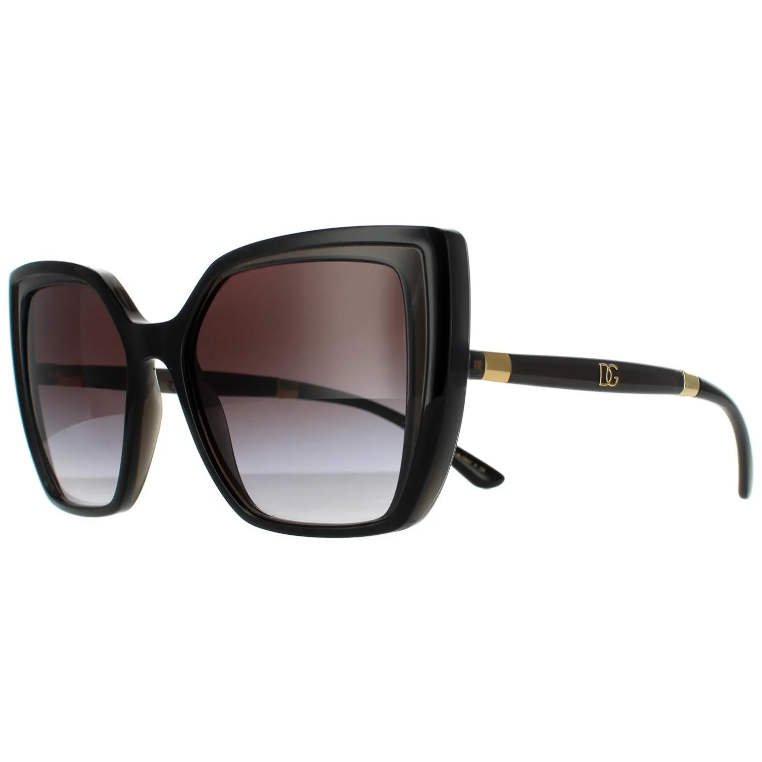 Dolce & Gabbana Sunglasses DG6138 32468G Black On Transparent Grey Dar