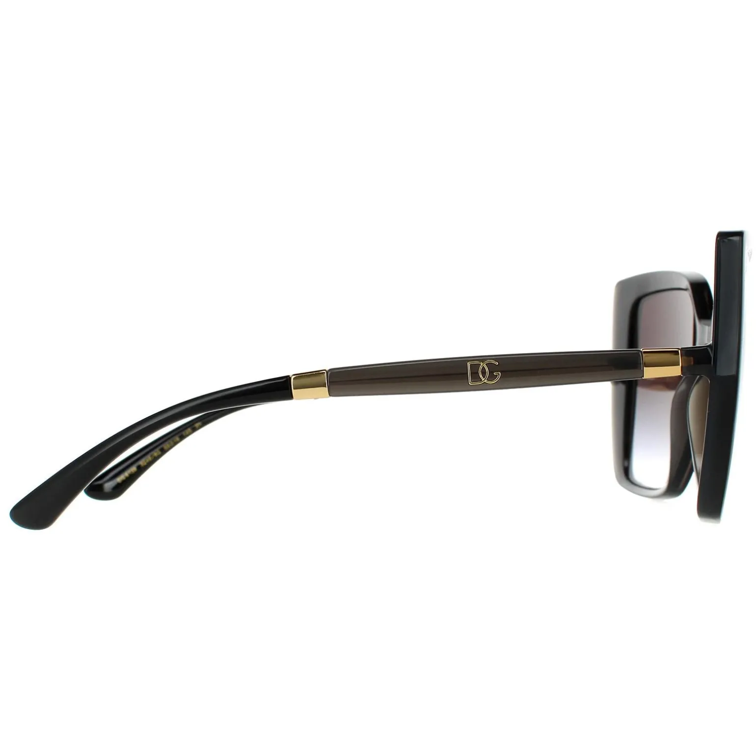 Dolce & Gabbana Sunglasses DG6138 32468G Black On Transparent Grey Dar