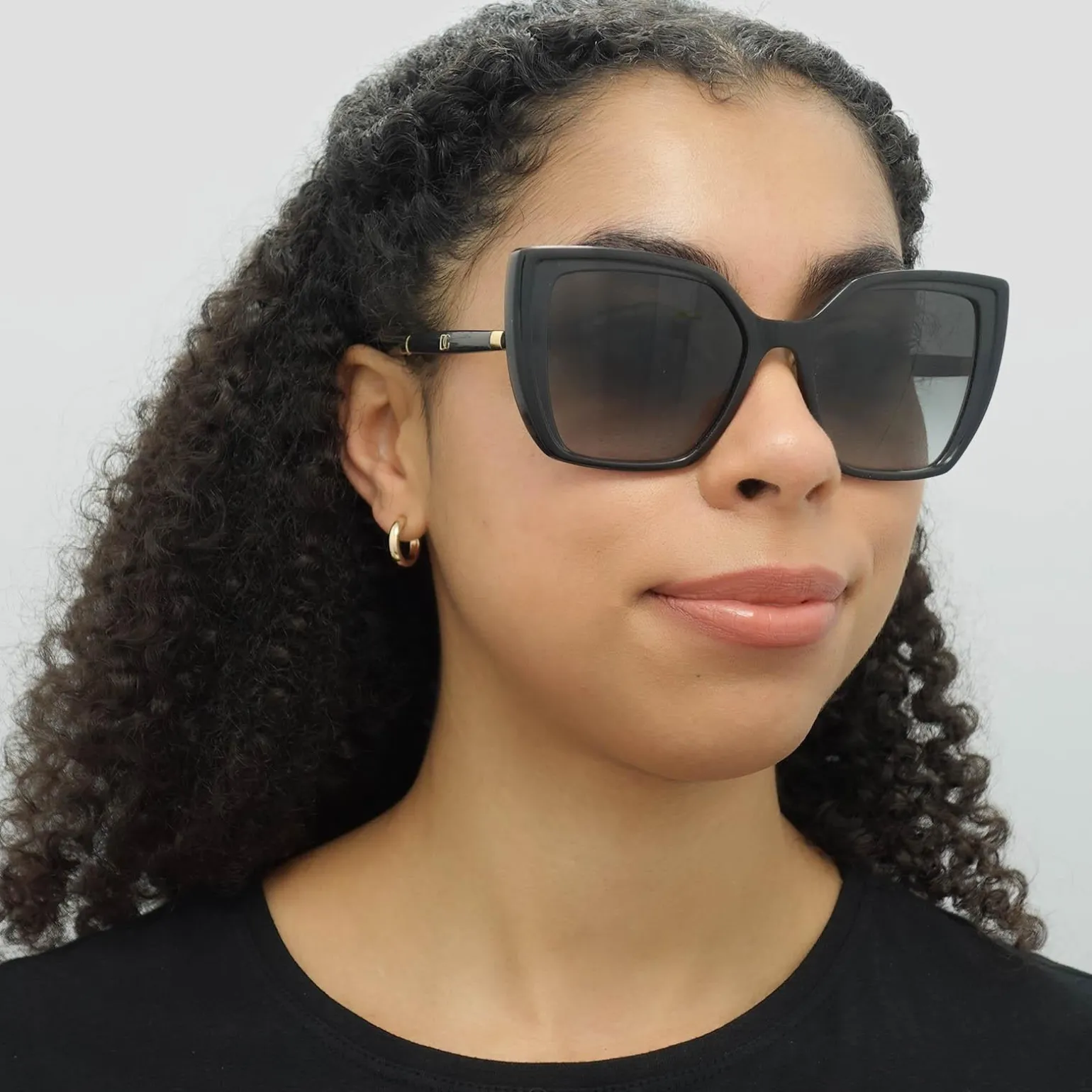 Dolce & Gabbana Sunglasses DG6138 32468G Black On Transparent Grey Dar