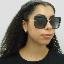 Dolce & Gabbana Sunglasses DG4373 32468G Top Black on Transparent Blac