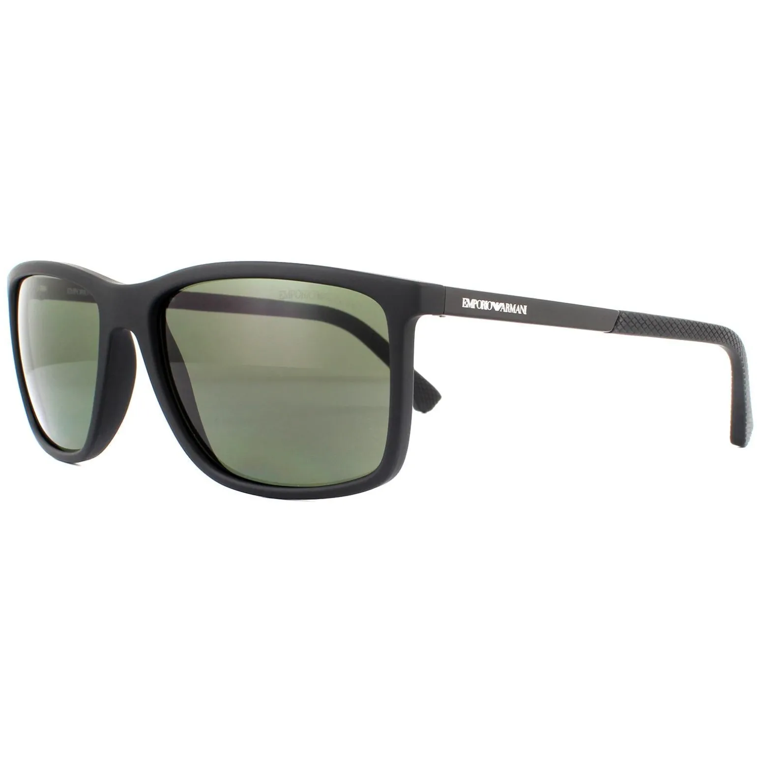 Emporio Armani Sunglasses EA4058 56539A Rubber Black Green Polarised
