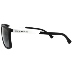 Emporio Armani Sunglasses 4058 5063/81 Black Rubber Grey Polarized
