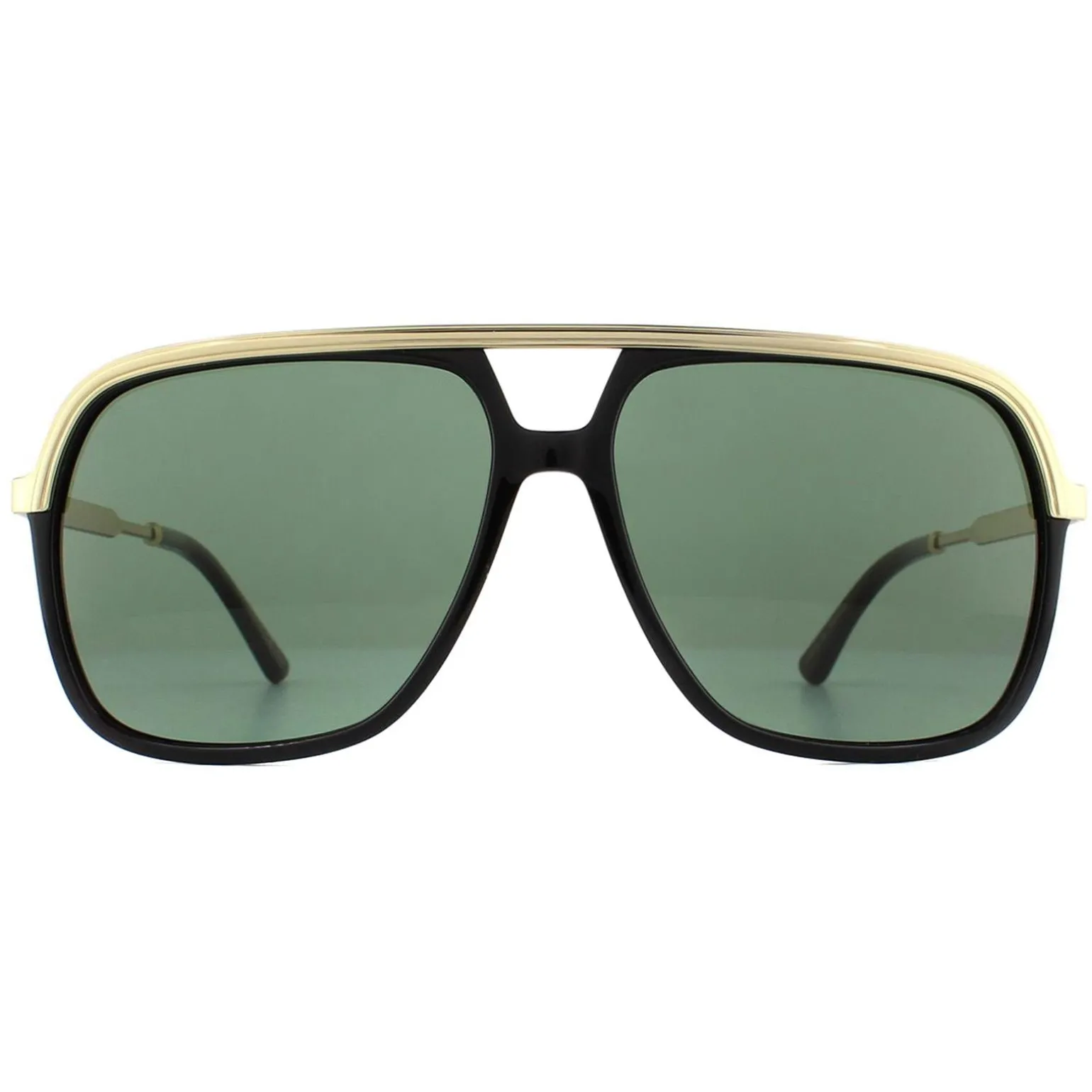 Gucci Sunglasses GG0200S 001 Black and Gold Green