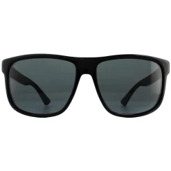 Gucci Sunglasses GG0010S 001 Black Rubber Grey