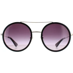 Gucci Sunglasses GG0061S 001 Black Gold Grey Gradient