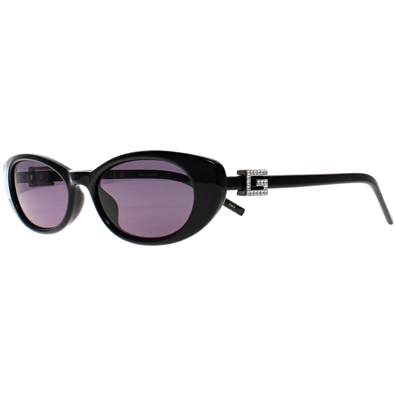 Gucci Sunglasses GG1680S 002 Black with Silver Crystal Stud Detail Gre