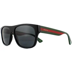 Gucci Sunglasses GG0341S 001 Black Green Red Grey