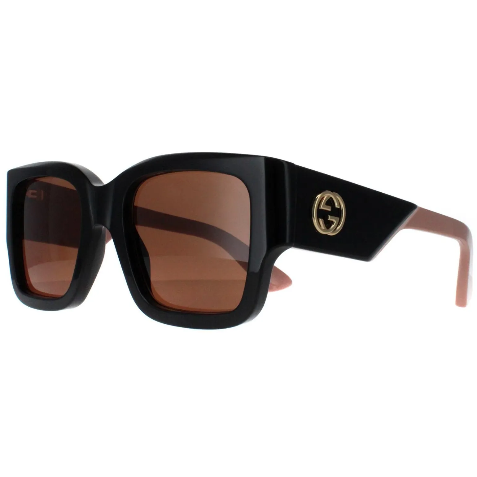 Gucci Sunglasses GG1663S 004 Black with Nude Pink Brown