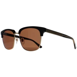 Gucci Sunglasses GG0382S 002 Black and Gold Brown