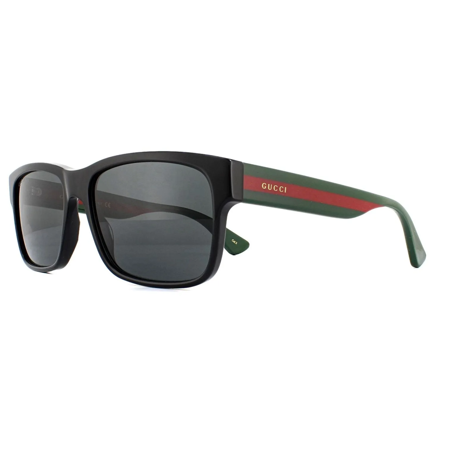 Gucci Sunglasses GG0340S 006 Black Green Red Grey