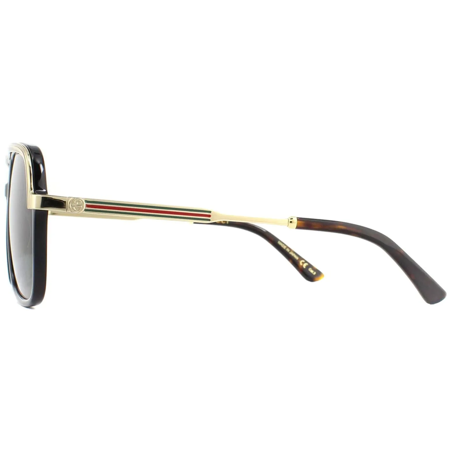 Gucci Sunglasses GG0200S 001 Black and Gold Green