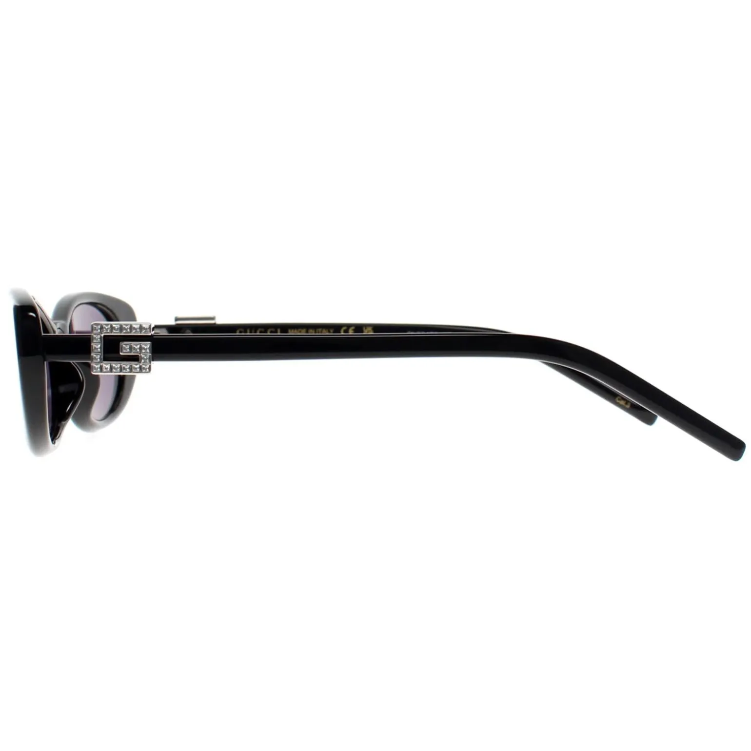 Gucci Sunglasses GG1680S 002 Black with Silver Crystal Stud Detail Gre