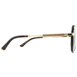 Gucci Sunglasses GG0200S 001 Black and Gold Green