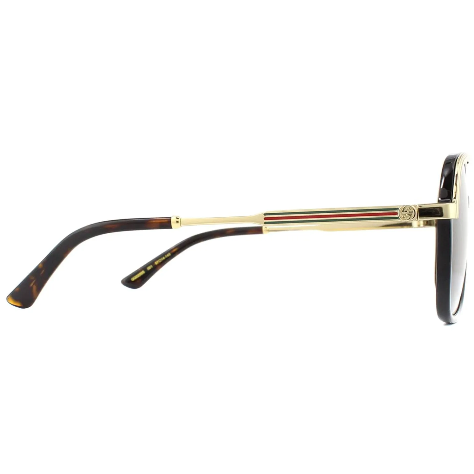 Gucci Sunglasses GG0200S 001 Black and Gold Green