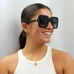 Gucci Sunglasses GG0328S 001 Black Grey Gradient