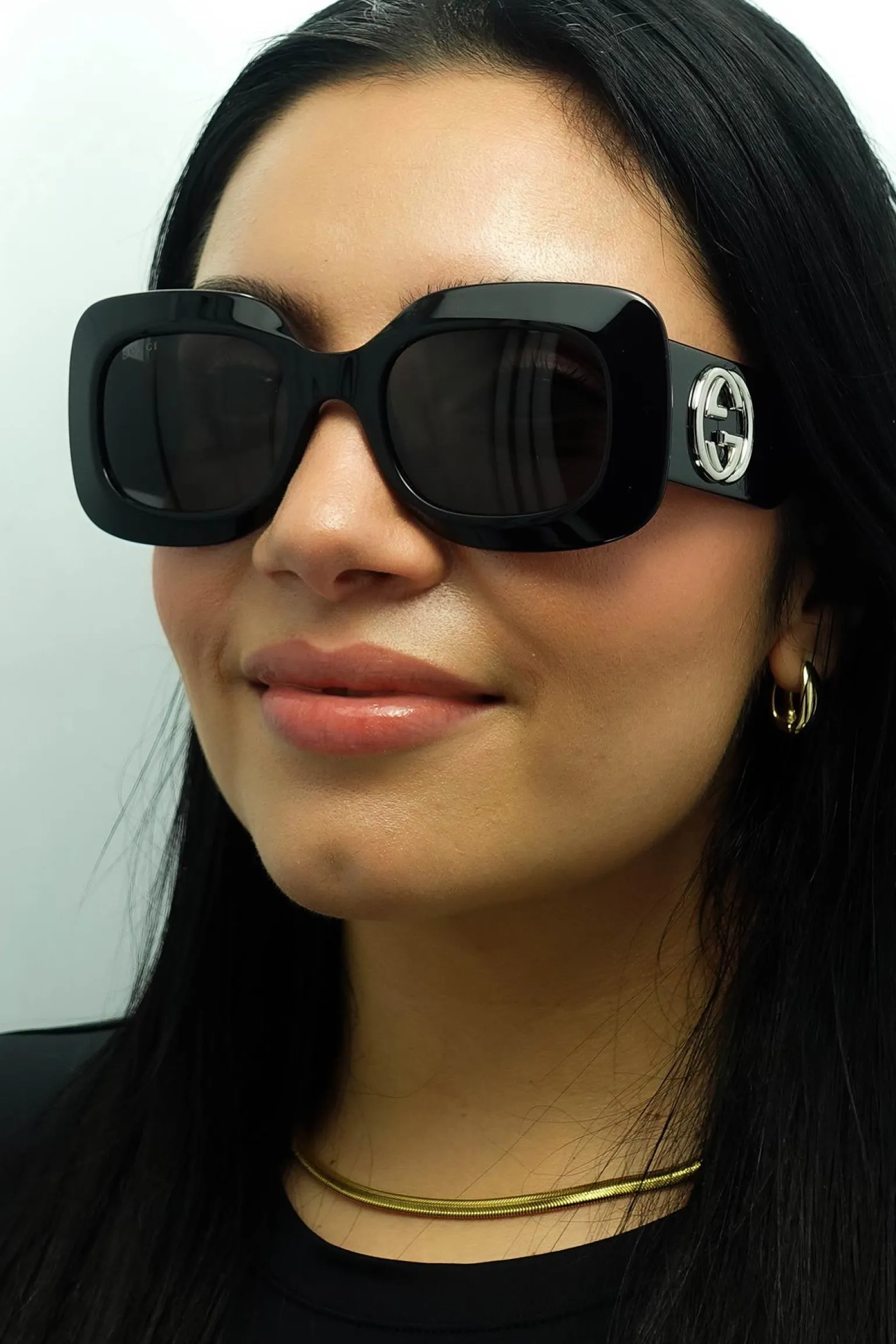 Gucci Sunglasses GG1695S 001 Black with Silver Grey