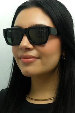 Gucci Sunglasses GG1668S 001 Black with Havana Grey