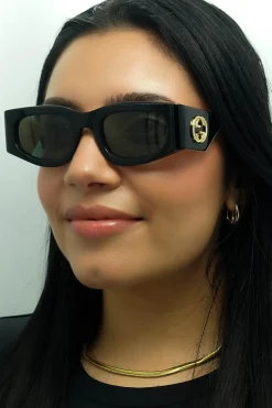 Gucci Sunglasses GG1664S 001 Black with Ivory Grey