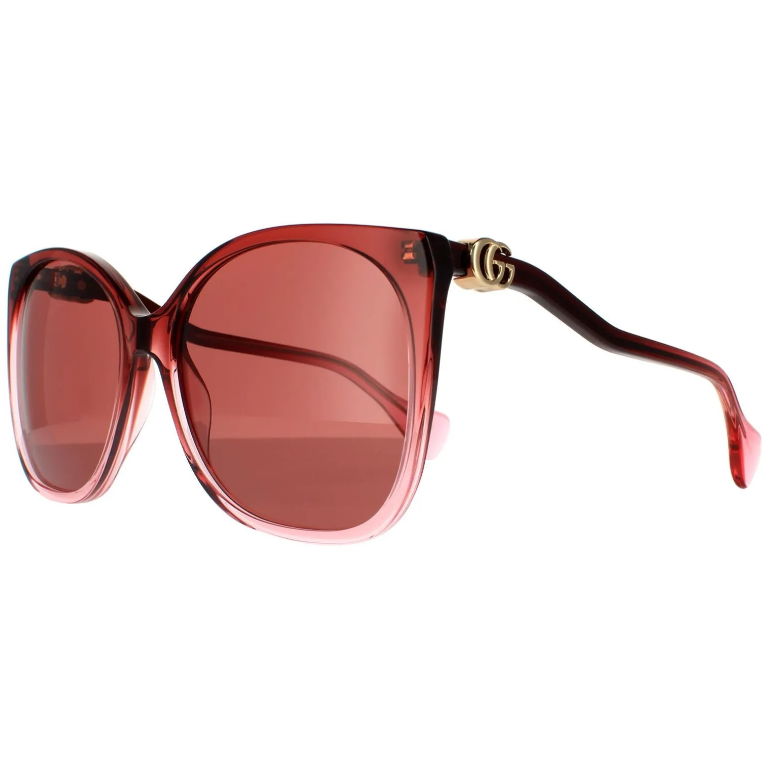 Gucci Sunglasses GG1010S 004 Burgundy Red