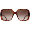 Gucci Sunglasses GG0632S 002 Dark Havana Brown Gradient