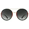 Gucci Sunglasses GG0061S 003 Gold Green and Red Green Gradient