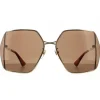 Gucci Sunglasses GG0817S 002 Gold Brown