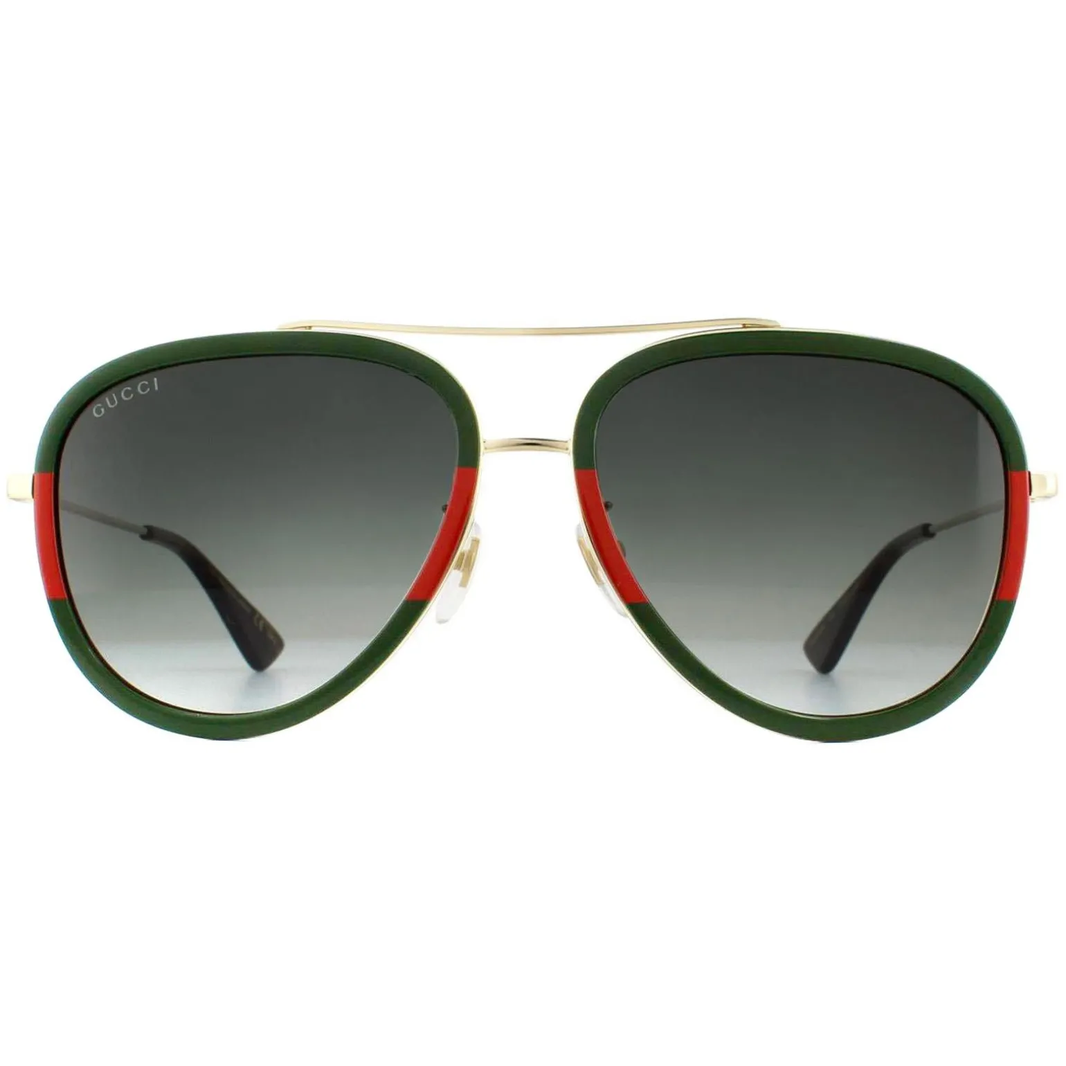 Gucci Sunglasses GG0062S 003 Gold Green Red Green Gradient