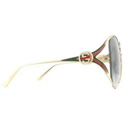 Gucci Sunglasses GG0225S 001 Gold Grey Gradient