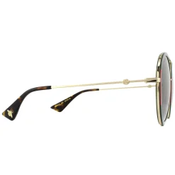 Gucci Sunglasses GG0061S 003 Gold Green and Red Green Gradient