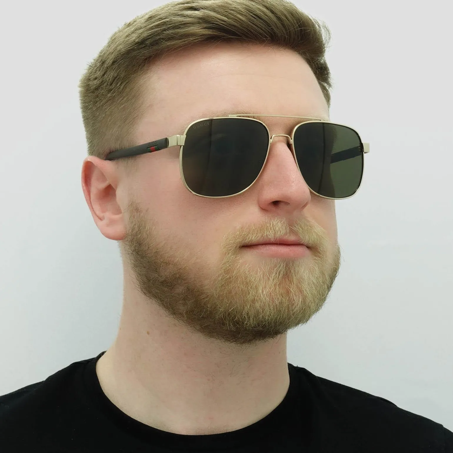 Gucci Sunglasses GG0422S 003 Gold Brown