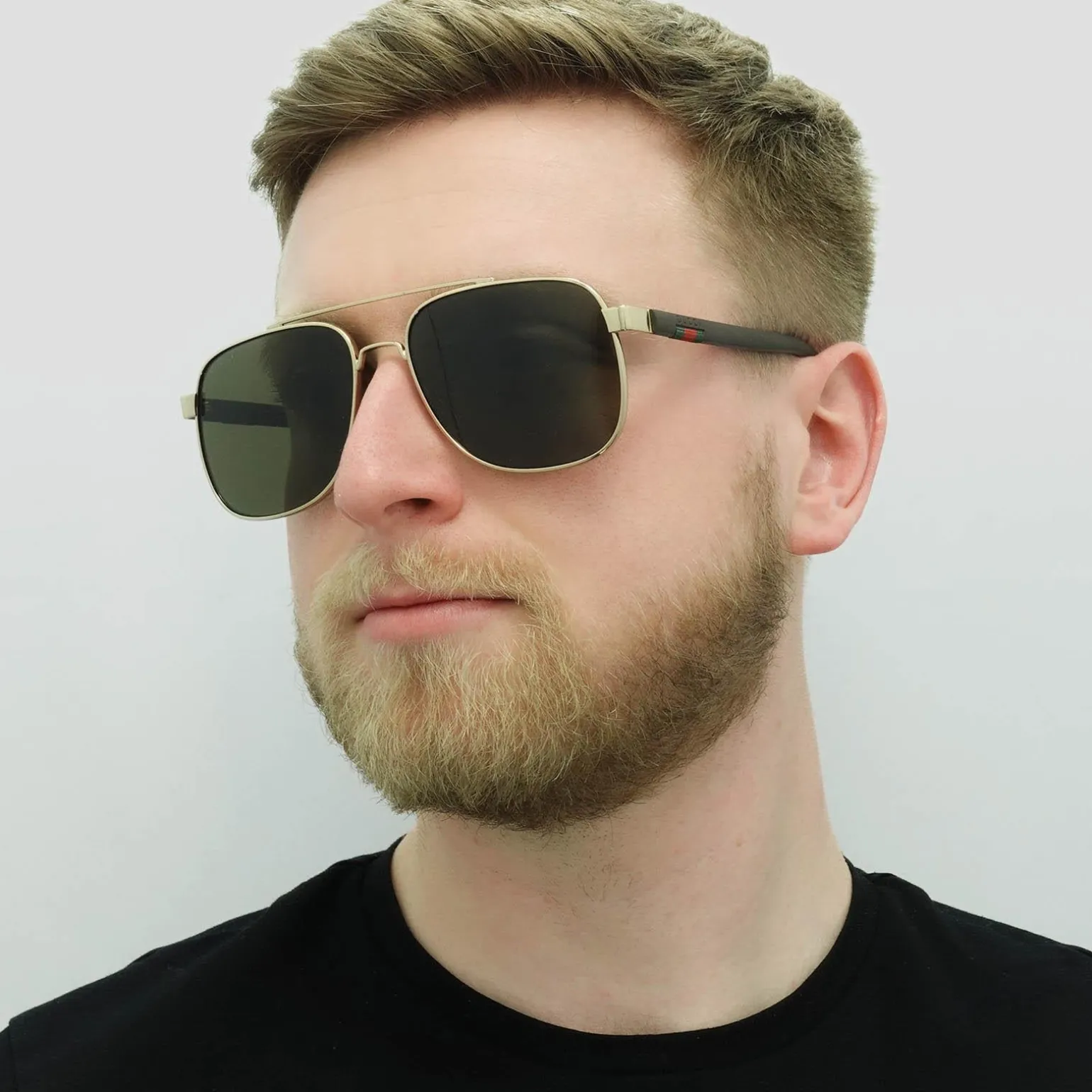 Gucci Sunglasses GG0422S 003 Gold Brown