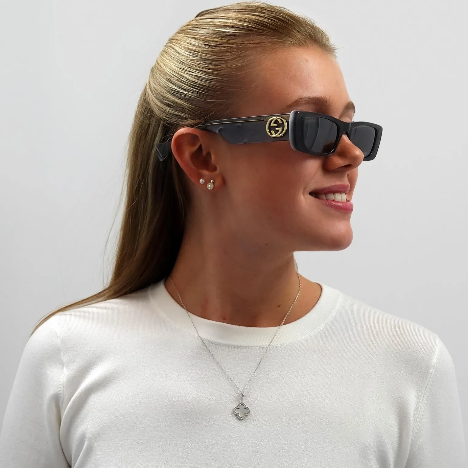 Gucci Sunglasses GG0516S 002 Grey Silver