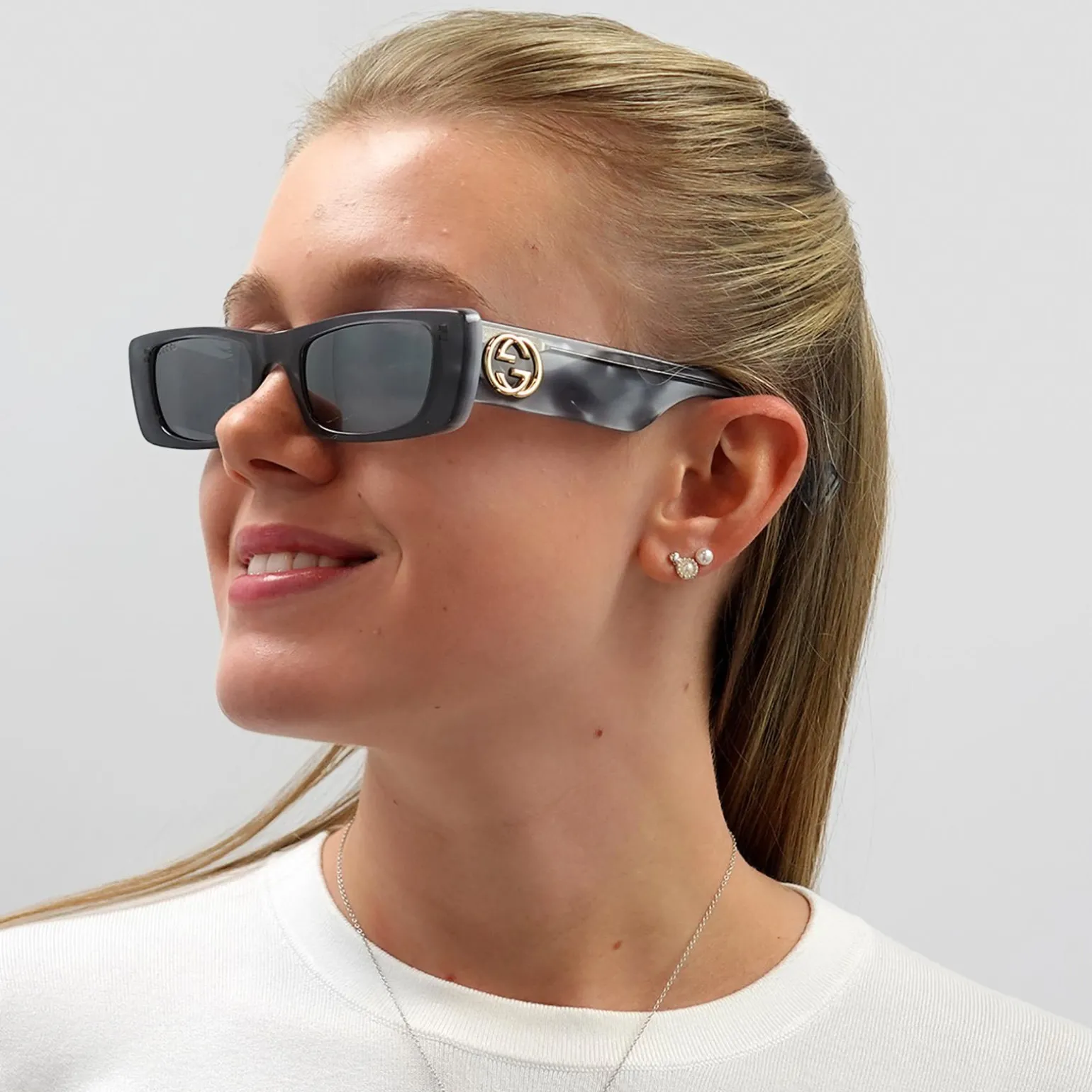 Gucci Sunglasses GG0516S 002 Grey Silver
