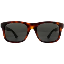 Gucci Sunglasses GG0008S 006 Havana Black Rubber Grey Polarized