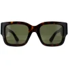 Gucci Sunglasses GG1663S 002 Havana with Green and Red Green