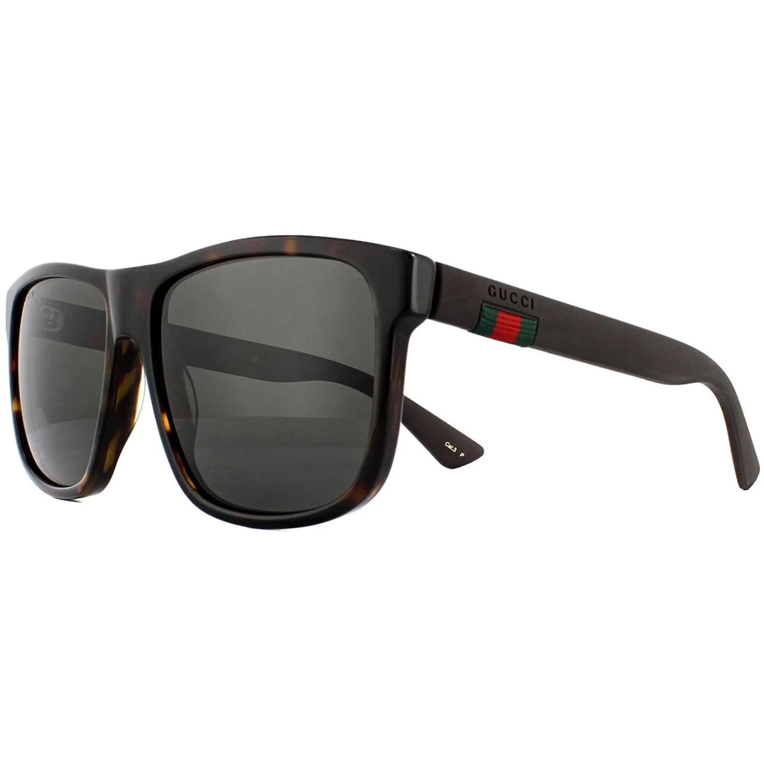 Gucci Sunglasses GG0010S 003 Havana and Grey Grey Polarized