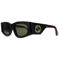 Gucci Sunglasses GG1664S 002 Havana with Green and Red Green