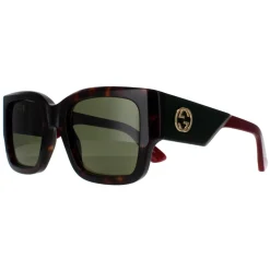 Gucci Sunglasses GG1663S 002 Havana with Green and Red Green