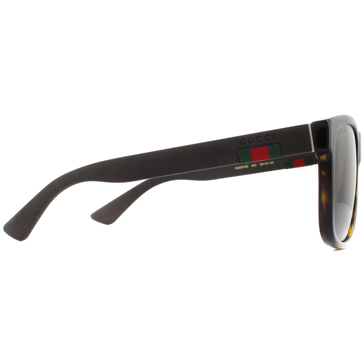 Gucci Sunglasses GG0010S 003 Havana and Grey Grey Polarized