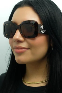 Gucci Sunglasses GG1695S 002 Havana with Silver Brown