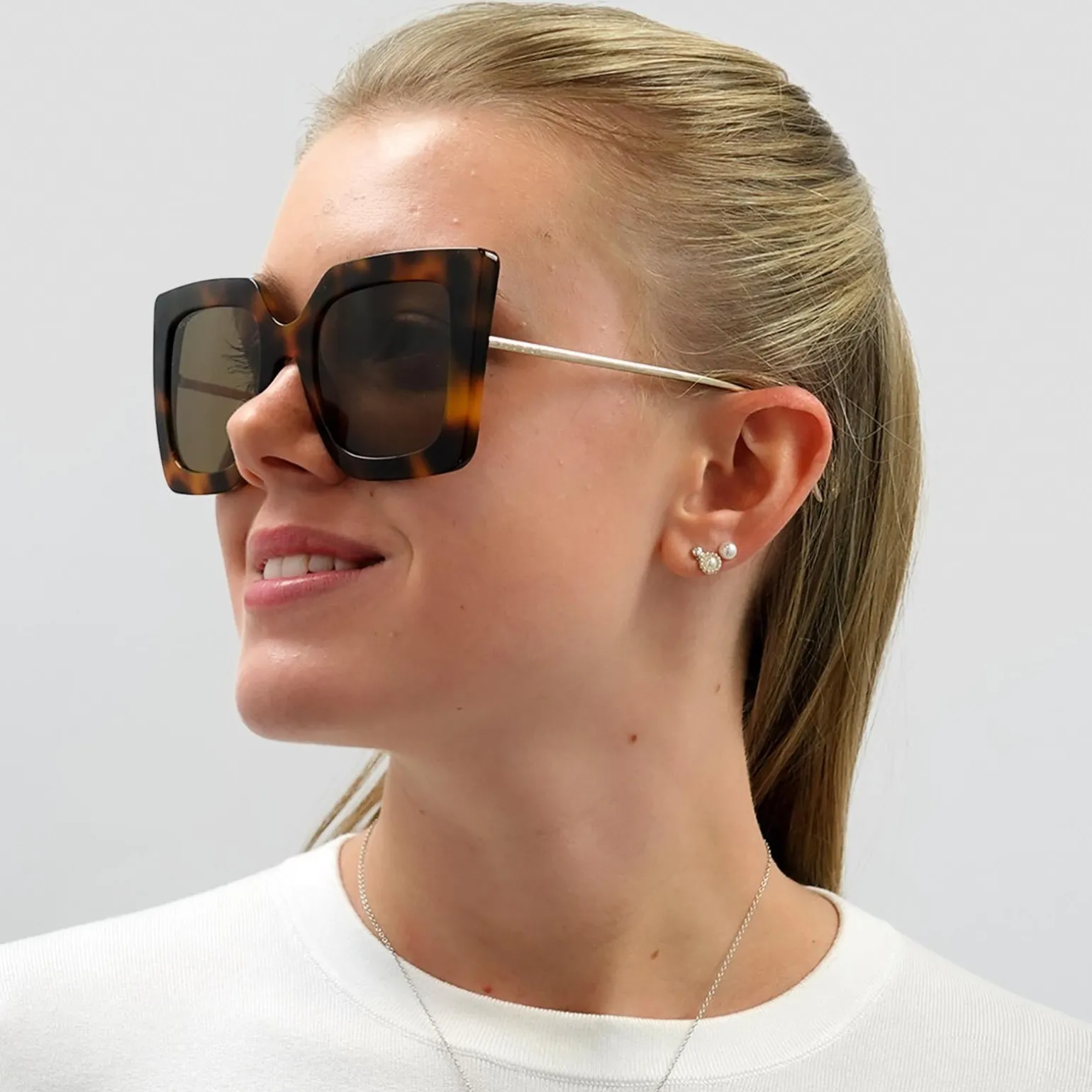 Gucci Sunglasses GG0435S 003 Havana and Gold Brown
