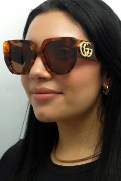 Gucci Sunglasses GG0956S 007 Havana Brown