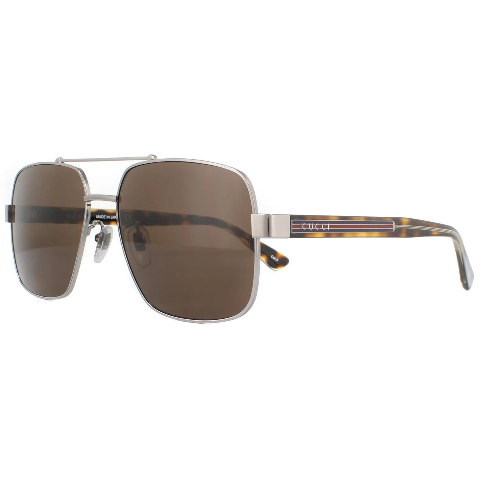 Gucci Sunglasses GG0529S 002 Ruthenium Havana Brown