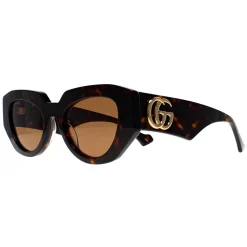 Gucci Sunglasses GG1421S 002 Shiny Dark Havana Brown